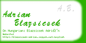 adrian blazsicsek business card